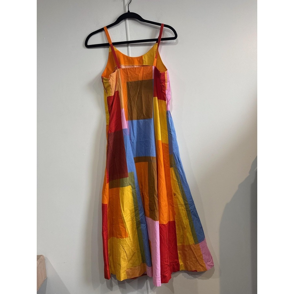 VTG Marimekko Dress 2 Piece Set Womens Medium Multicolor Colorblock Finland 80s - Picture 2 of 16